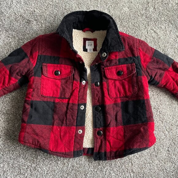 Baby Gap Lined Sherpa Jacket 6-12M - Picture 1 of 3